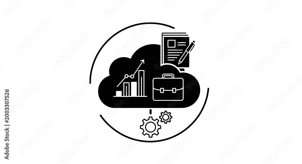Fototapeta premium Cloud computing technology data storage.