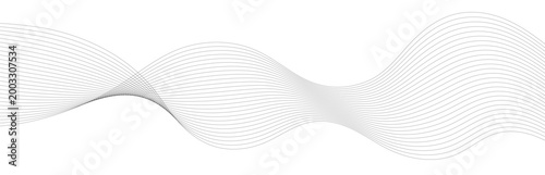 Modern Minimalist Wave Lines and Halftone Geometry White Background