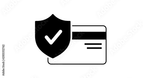 Secure credit card with shield protection.