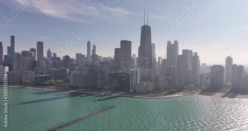  Aerial View of Chicago Skyline from Lake Michigan on a Sunny Afternoon – April 26, 2026