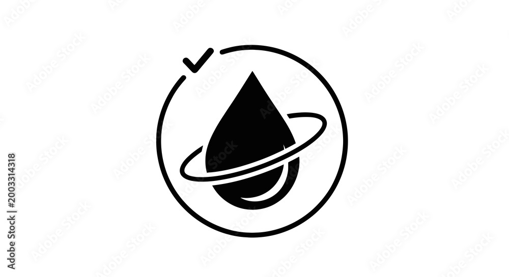 Fototapeta premium Eco friendly water drop logo symbol.