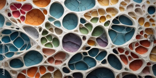 Vibrant colorful pebbles fill the frame in a close-up view.
