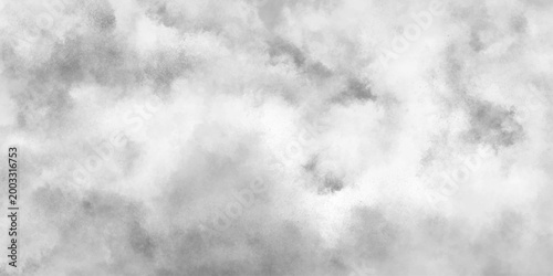 Fotografie Grey, white watercolor textured on white paper background