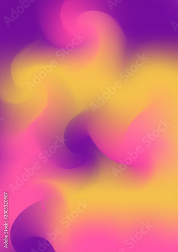 Modern Neon Wave Lines Abstract Technology Background	
