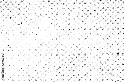 Quadro su tela Fine black halftone grain isolated on transparent background with soft evenly sp