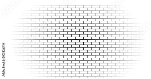 Simple brick wall in black and white blocks of two rectangular sizes Plain. clean white fill color with black outline shapes Vector illustration