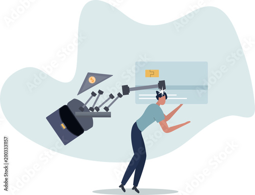 Banking collapse or bank run, financial crisis or bankruptcy problem, stock market crash or credit risk, failure or investment failure concept.person's life situation and his activities.