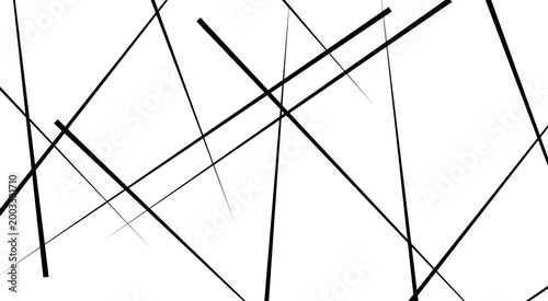 A colorful Abstract luxury geometric random chaotic lines with many squares Minimalist abstract background with intersecting black lines on a white surface.
