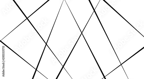 A colorful Abstract luxury geometric random chaotic lines with many squares Minimalist abstract background with intersecting black lines on a white surface.