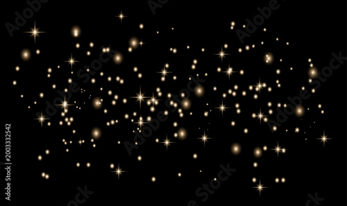 Magical glowing dust with shimmering sparkle, floating light particles, festive Christmas glow effect, radiant fairy dust glitter isolated on a transparent background