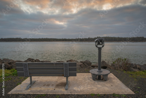 bench on the lake