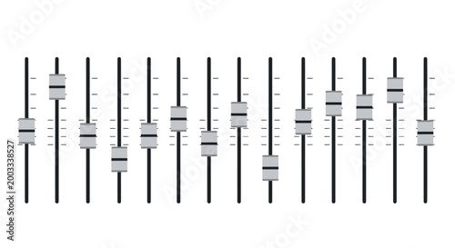 Tableau sur toile Audio Mixer Faders