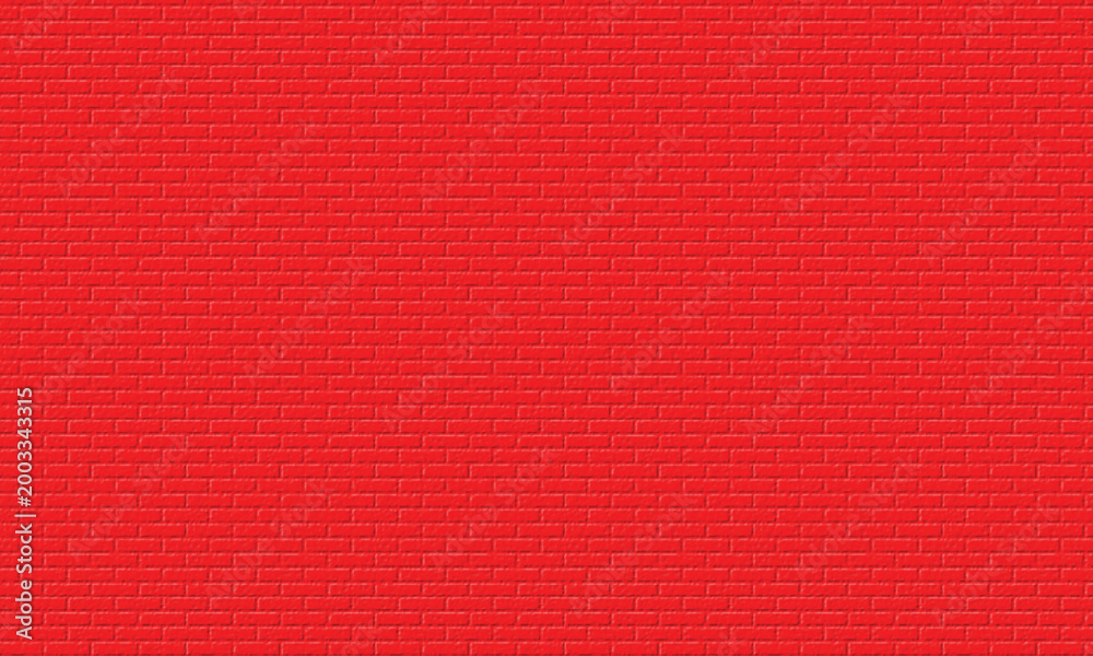Fototapeta premium Seamless red brick wall texture background, vibrant painted masonry pattern with uniform blocks, urban construction surface for design, wallpaper or backdrop use