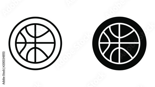 Minimalist yin yang symbol with cross lines in black and white