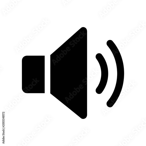 Minimalist megaphone and smartphone broadcasting sound waves icon set