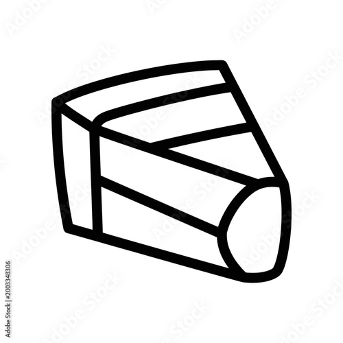 3D minimalist black wireframe cube icon isolated on white background