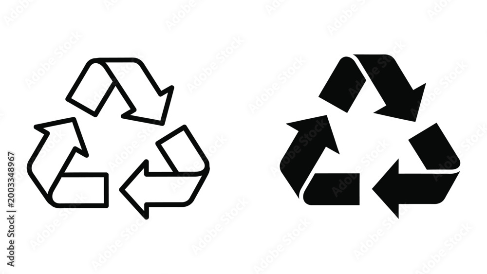 Obraz premium Recycling symbol and modern recycling logo design
