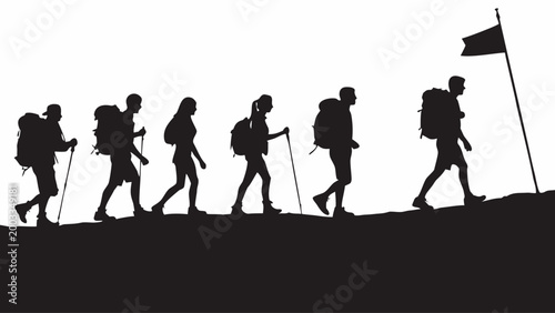 silhouettes of people