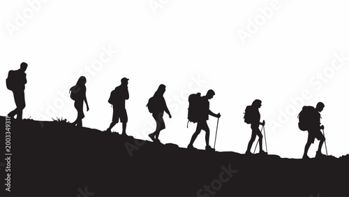 silhouettes of people