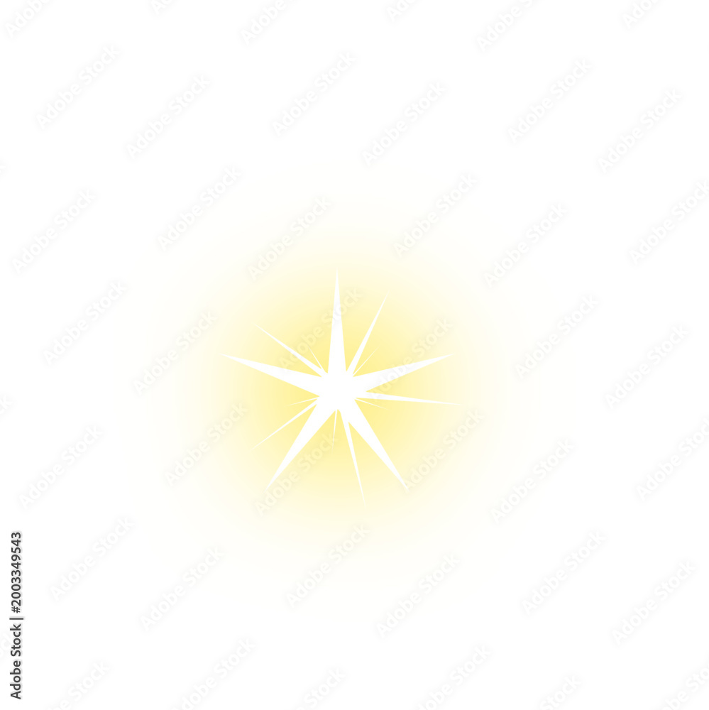 Fototapeta premium Yellow Glowing Star
