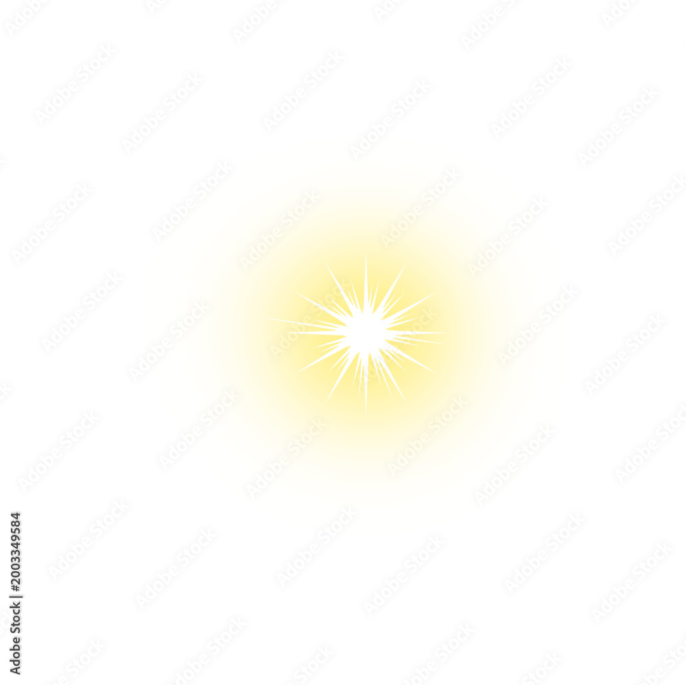 Fototapeta premium Yellow Glowing Star