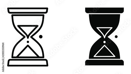 Hourglass icon with filled and empty sand timers