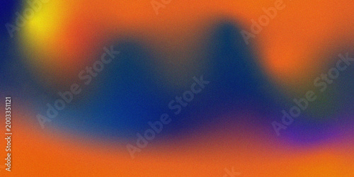 Bild auf Leinwand Abstract blurred background with vibrant orange blue and yellow gradient high-qu