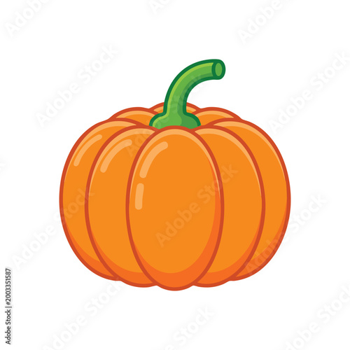 Pumpkin Isolated on White Illustration