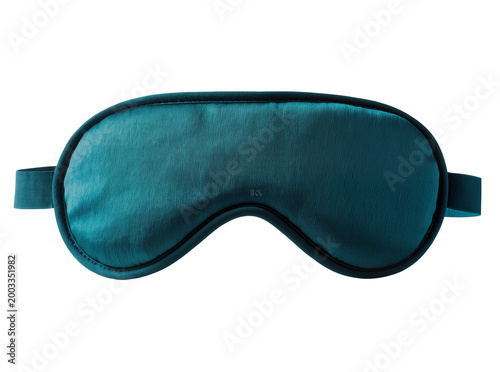 Schilderij op canvas Isolated comfortable dark teal eye mask for travel, relaxation, and peaceful dee