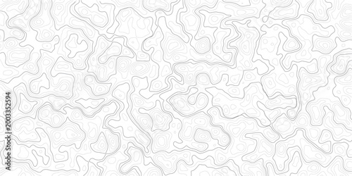 Gray topographic map contour lines on white background texture pattern_1