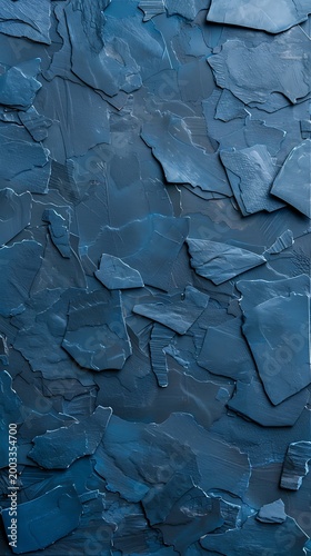 Blue cracked ice texture background, frosty surface pattern