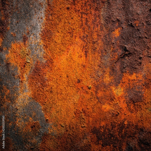 Detailed Rusty Metal Texture with Orange and Brown Hues