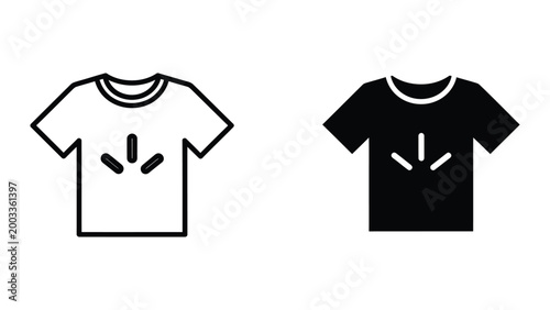Black and white t-shirt with peace symbol design