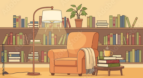 vector illustration of a living room