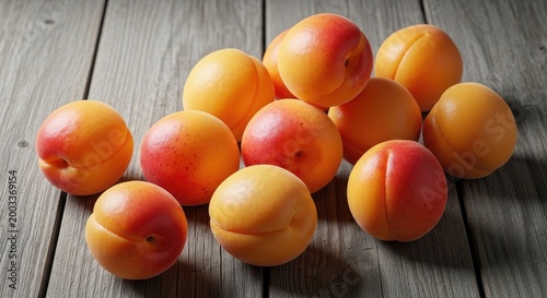 A vibrant pile of apricots freshly harvested and ready to eat a colorful fruit display