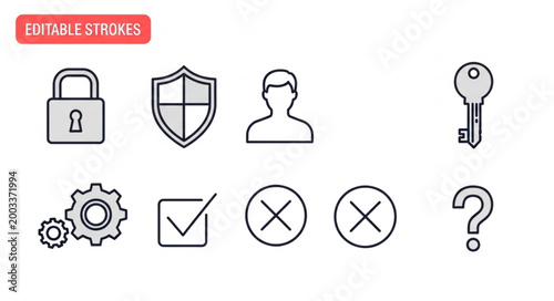 Collection of Security and Access Icons.