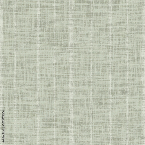 Bild auf Leinwand Seamless organic woven light sage green linen texture with distressed vertical s