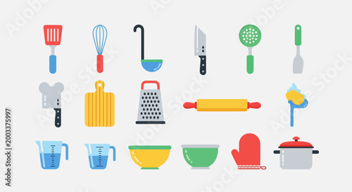 Kitchen utensils cooking tools collection