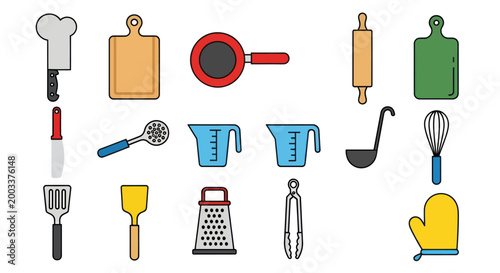 Kitchen utensils illustration