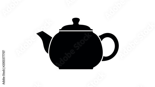 Teapot Icon Simple Tea Kettle Silhouette