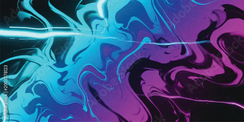 Abstract neon liquid swirl background with glowing blue and pink currents abstract background creative artistic wallpaper electric movement contemporary illustration