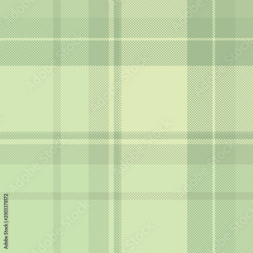 Halftone fabric pattern background, romantic tartan check seamless. Everyday textile texture plaid vector in light and pastel colors.