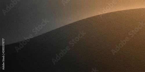 Abstract dark grey textured surface with curved warm bronze light sweep abstract background minimalist material metallic geometric wallpaper backdrop creative artistic contrast composition