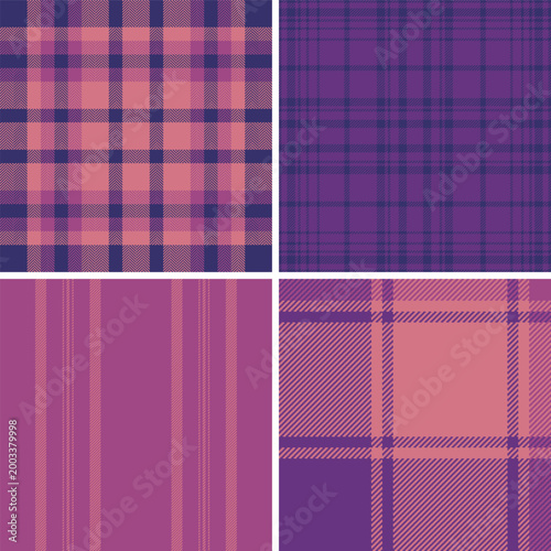 Plaid pattern collection for digital products. Works for invitations, downloadable party decor, and DIY printables. Vector adaptability ensures compatibility.