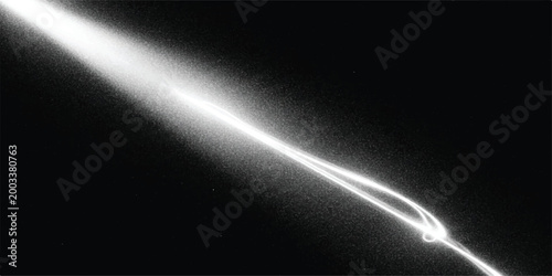 Digital abstract light beam against dark backdrop with abstract particle background technology creative illumination darkness minimalist composition