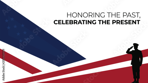 Patriotic salute to honor the past and celebrate the present moment