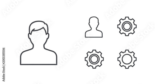 User profile settings and configuration icons.