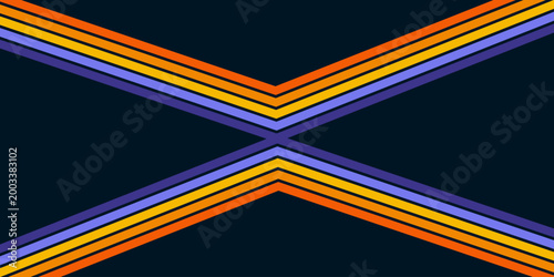 Minimal retro background with colroful stripes. Eps10 vector.