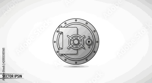 A detailed illustration of a vault door.