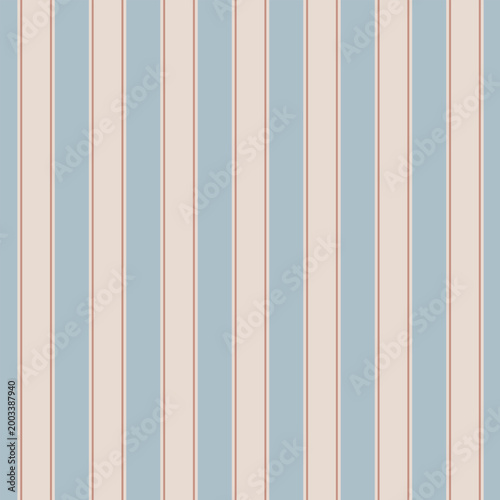 Abstract vector seamless pattern with vertical red stripes on white background. Geometric pattern with vintage stripes. Retro style print. Illustration background design for fabric and prints.